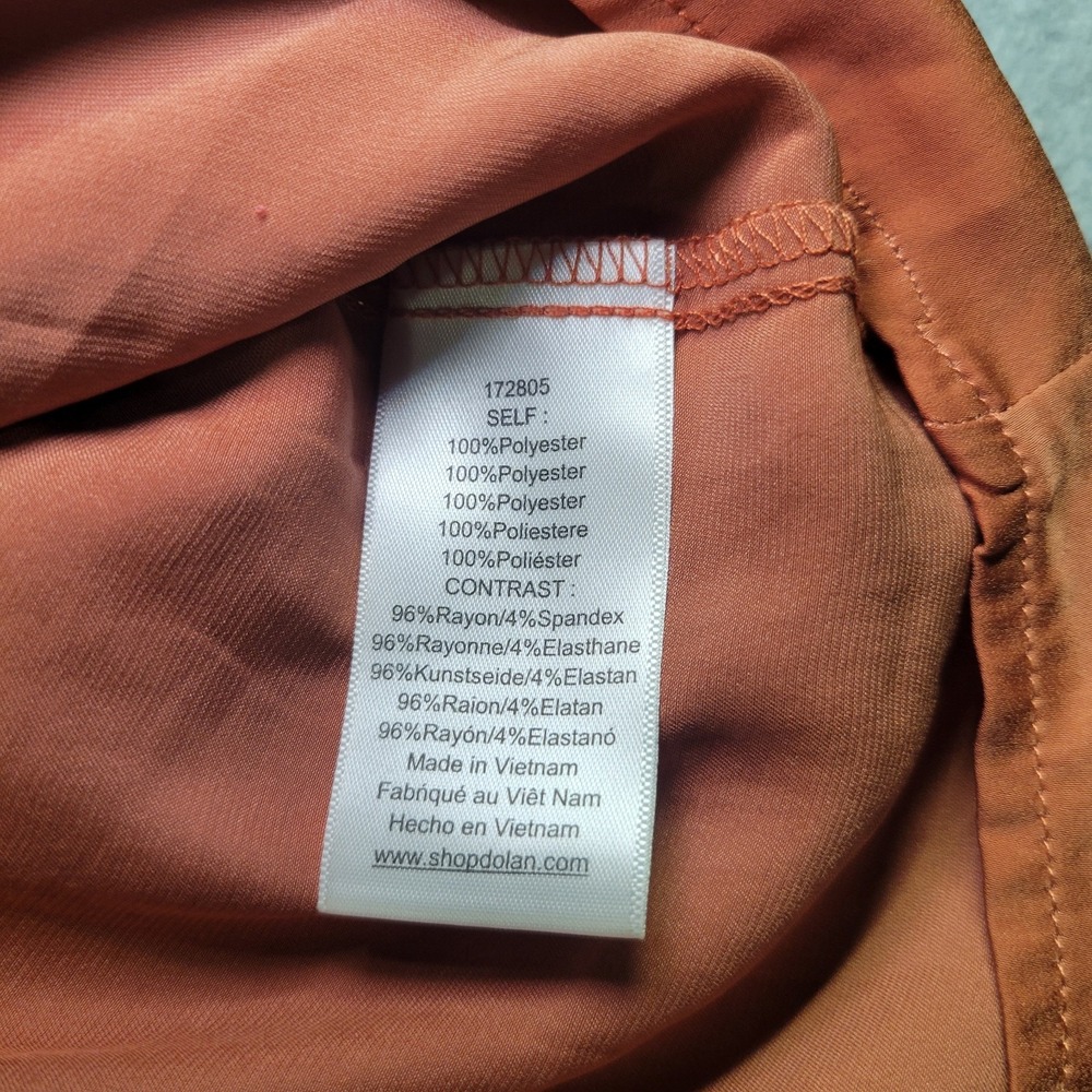 Dolan Left Coast Collection Mixed Media Tank Dress Rose Terracotta V-Neck Small - Picture 9 of 11